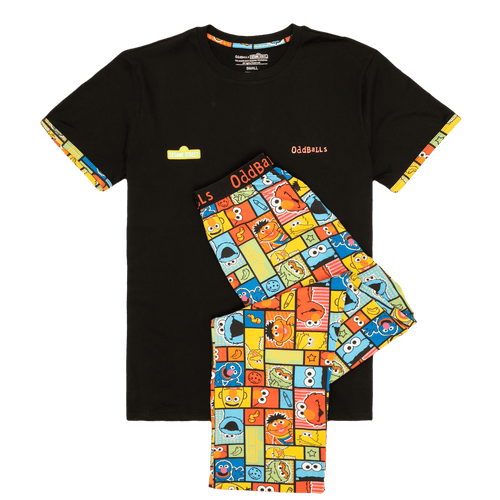 Sesame Street - Men's Long Pyjamas Set (T-Shirt & Trousers)