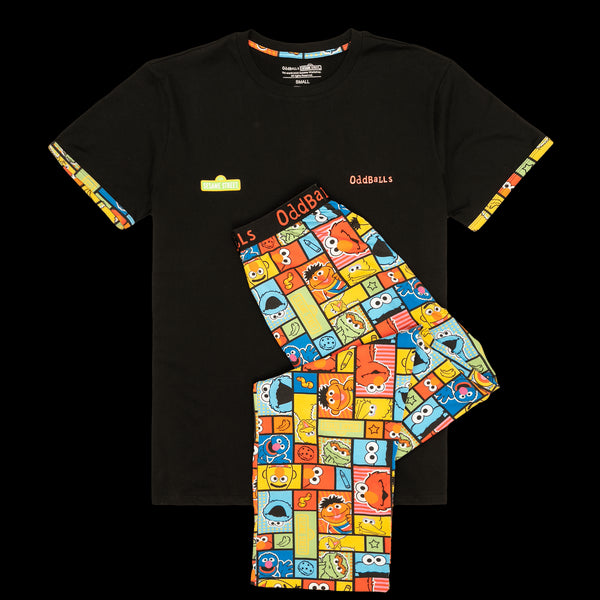 Sesame Street - Men's Long Pyjamas Set (T-Shirt & Trousers)