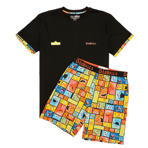 Sesame Street - Men's Short Pyjamas Set (T-Shirt & Shorts)