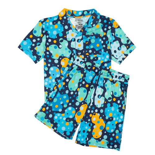 Space Balls - Modal Men's Short Button Up Pyjamas Set