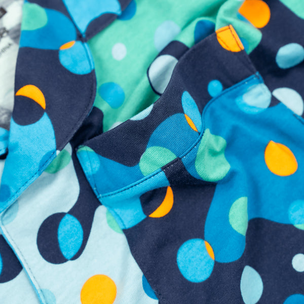 Space Balls - Modal Men's Short Button Up Pyjamas Set