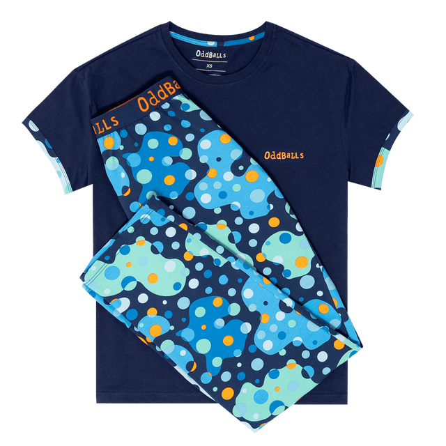 Womens Long Pyjamas - Space Balls - Long and T-Shirt