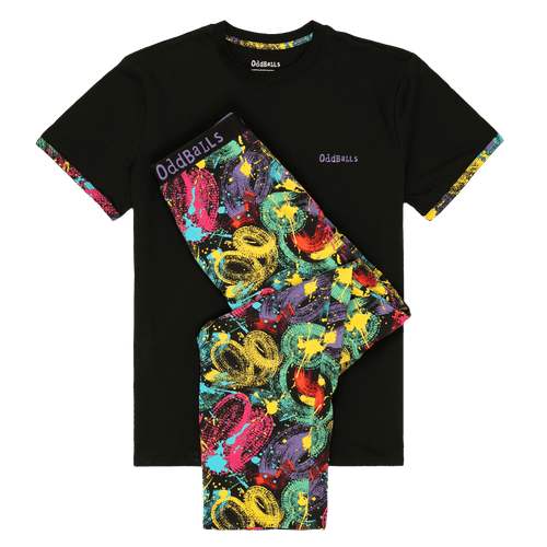Splat - Men's Long Pyjamas Set (T-Shirt & Trousers)