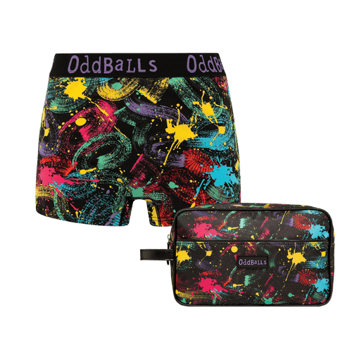 Splat Bundle - Ladies Boxer Shorts & Matching Wash Bag
