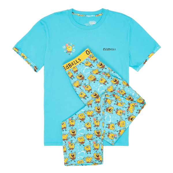SpongeBob SquarePants Bubbles - Men's Long Pyjamas Set (T-Shirt & Trousers)