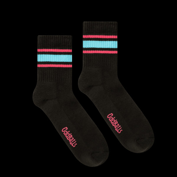 Black Stripe - Quarter Socks