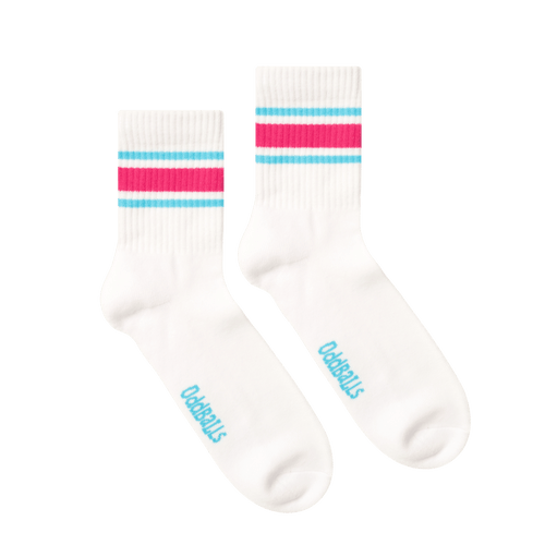 White Stripe - Quarter Socks