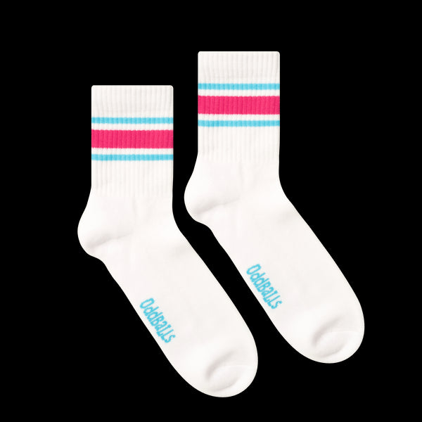 White Stripe - Quarter Socks