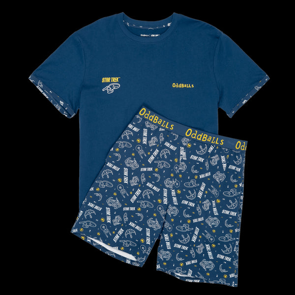Star Trek Galaxy - Men's Short Pyjamas Set (T-Shirt & Shorts)