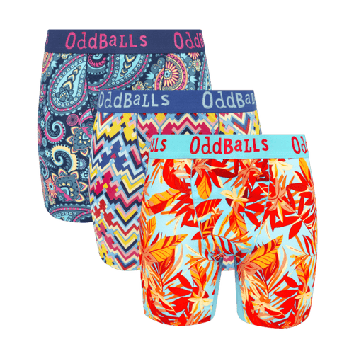 Summer Lovin' - Ladies Bamboo Boxer Shorts 3 Pack