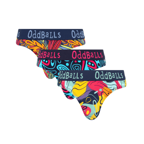 Summer Lovin' - Ladies Cotton Thong 3 Pack front