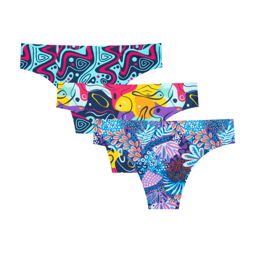 Summer Lovin' - Ladies Seamless Brazilian Briefs 3 Pack