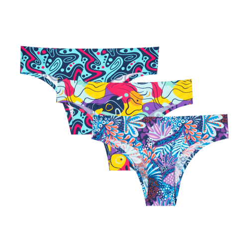 Summer Lovin' - Ladies Seamless Brazilian Briefs 3 Pack