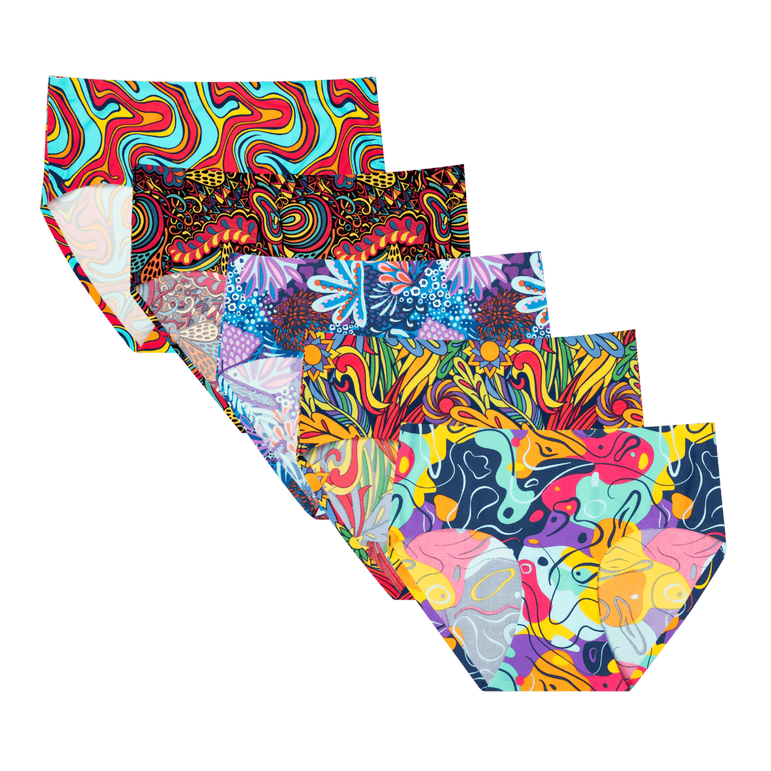Summer Lovin' - Ladies Seamless Full Briefs 5 Pack front