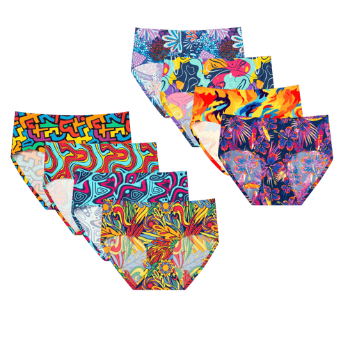 Suns Out Bums Out - Ladies Seamless Full Briefs Bundle 8 Pack
