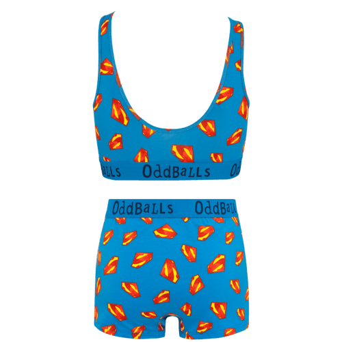 Original Superman - Womens Bralette & Boxers Matching Set Bundle