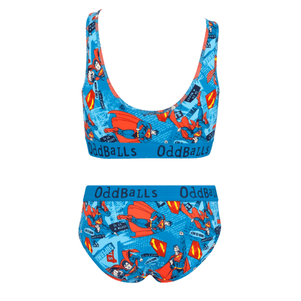 Superman Metropolis - Womens Bralette & Boxers Matching Set Bundle back