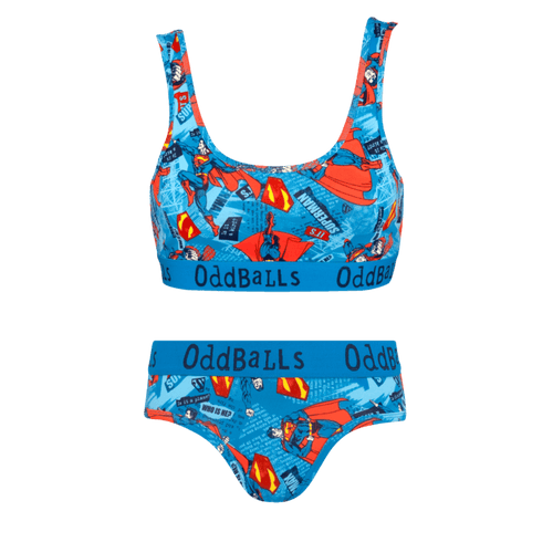 Superman Metropolis - Womens Bralette & Boxers Matching Set Bundle