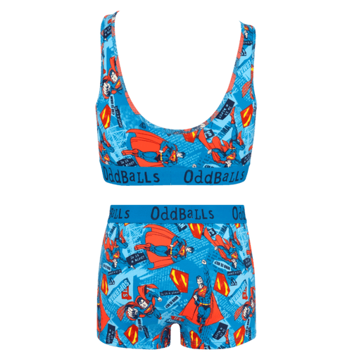 Superman Metropolis - Womens Bralette & Briefs Matching Set Bundle