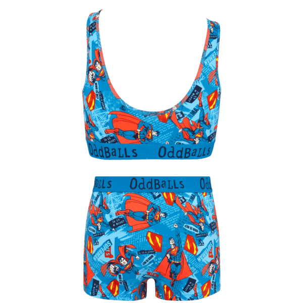 Superman Metropolis - Womens Bralette & Briefs Matching Set Bundle back