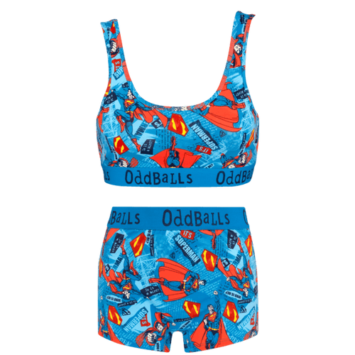 Superman Metropolis - Womens Bralette & Briefs Matching Set Bundle