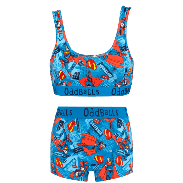 Superman Metropolis - Womens Bralette & Briefs Matching Set Bundle front