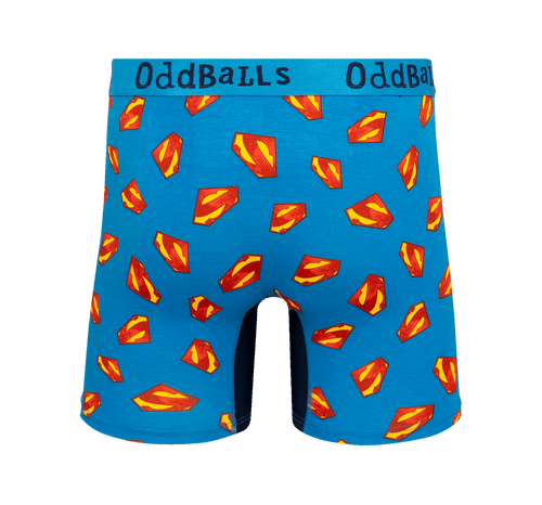 Superman Blue- Mens Bamboo Boxer Shorts