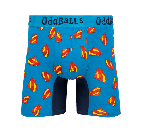 Superman Blue- Mens Bamboo Boxer Shorts