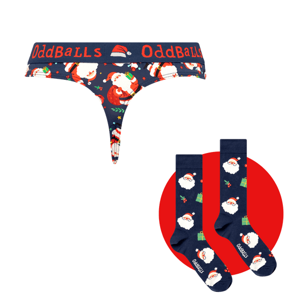 Santa Bundle - Ladies Thong & Sock