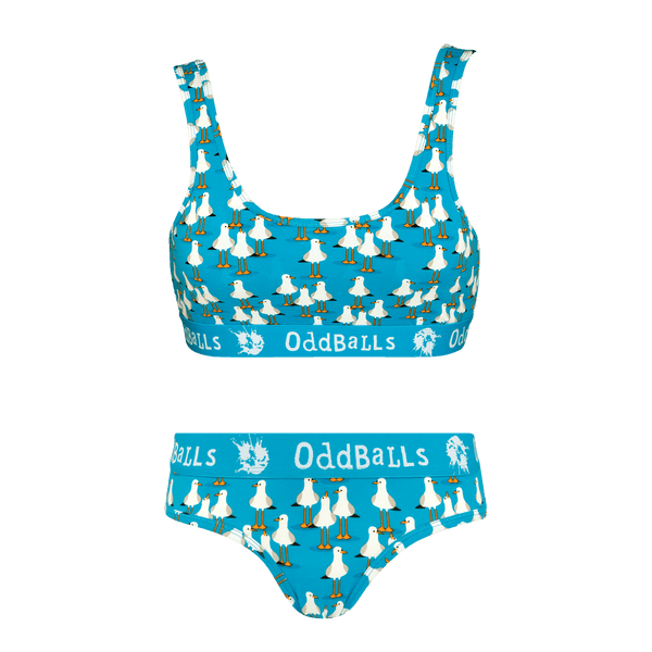 Seagulls Bundle - Womens Bralette & Briefs Matching Set