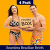 Ladies Seamless Brazilian Briefs Bundle - 4 Pack Mystery Box