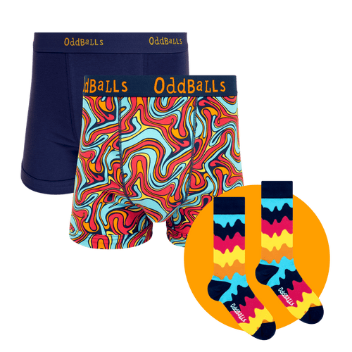 Shimmy Bundle - Mens Boxer Shorts 2 Pack & Matching Socks