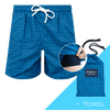 Classic Navy - Mens Compression Swim Shorts & Towel Bundle
