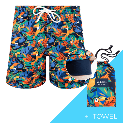 Paradise - Mens Compression Swim Shorts & Towel Bundles