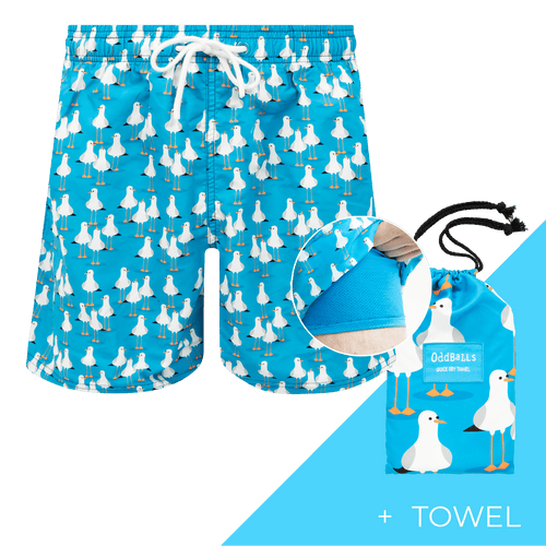 Seagulls - Mens Compression Swim Shorts & Towel Bundle