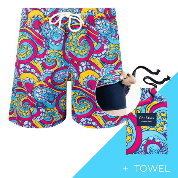 Tentacles - Mens Compression Swim Shorts & Towels