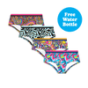 Smarty Pants - Girls Knickers 4 Pack Bundle + Free Water Bottle