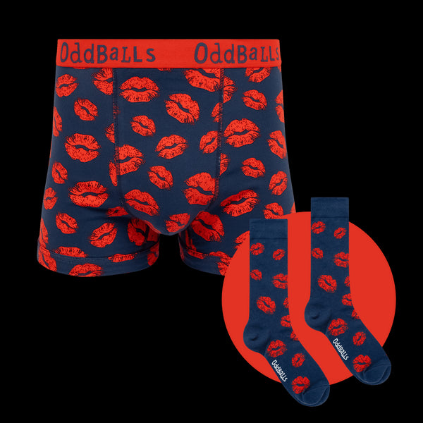 Smooch Bundle - Mens Boxer Shorts & Sock