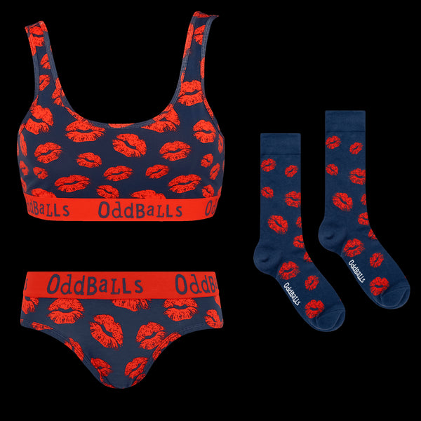 Smooch Bundle - Womens Bralette, Brief & Matching Sock