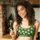 Green festive sprout print ladies bralette