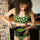 OddBalls Green Sprout print – Bralette & Briefs limited addition Christmas underwear for women 