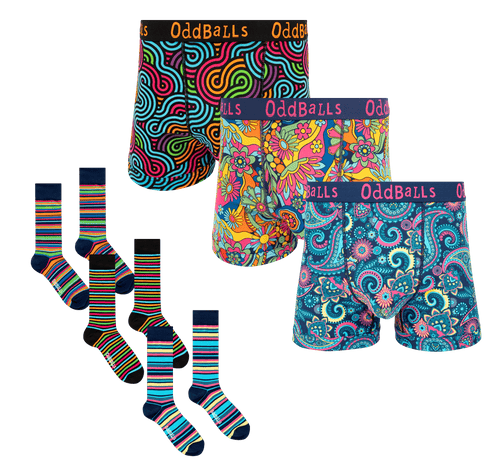 Stocking Filler Bundle - Mens Boxer Shorts & Socks