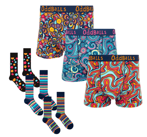 Stocking Filler Bundle - Mens Boxer Shorts & Socks 3 Pack