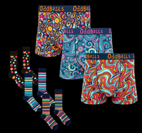 Stocking Filler Bundle - Mens Boxer Shorts & Socks 3 Pack