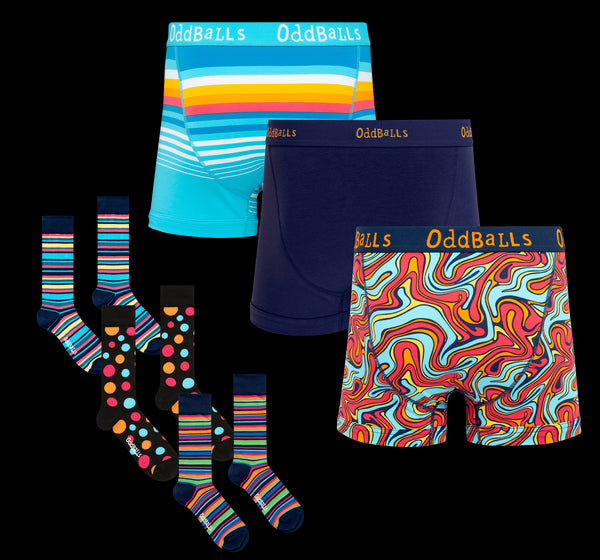 Stocking Filler Bundle - Mens Boxer Shorts & Socks 3 Pack