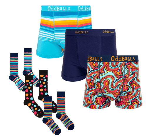 Stocking Filler Bundle - Mens Boxer Shorts & Socks 3 Pack