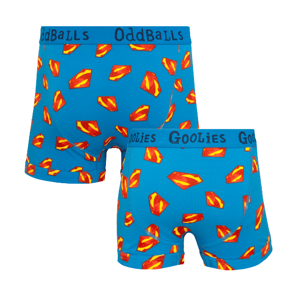 Superman Blue - Dad & Lad Boxer Shorts Bundle
