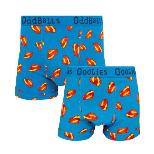 Superman Blue - Dad & Lad Boxer Shorts Bundle