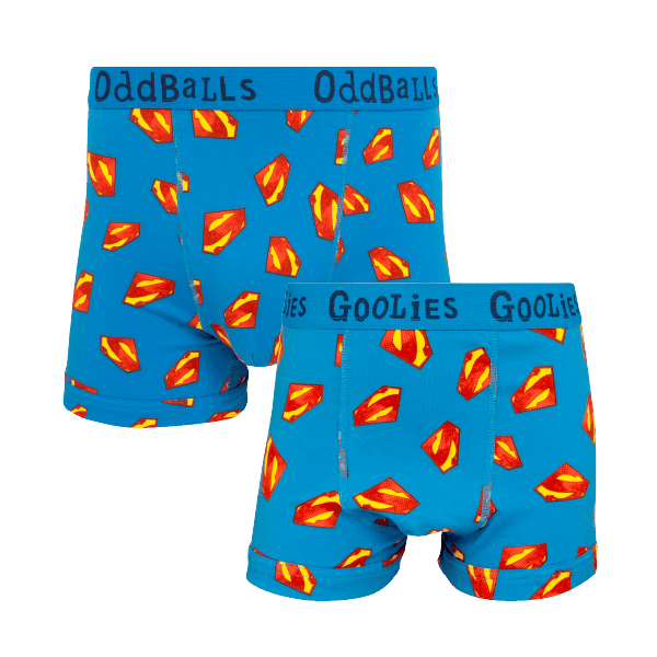 Superman Blue - Dad & Lad Boxer Shorts Bundle