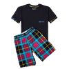 Tartan - Kids Short Pyjamas Set (T-Shirt & Shorts)